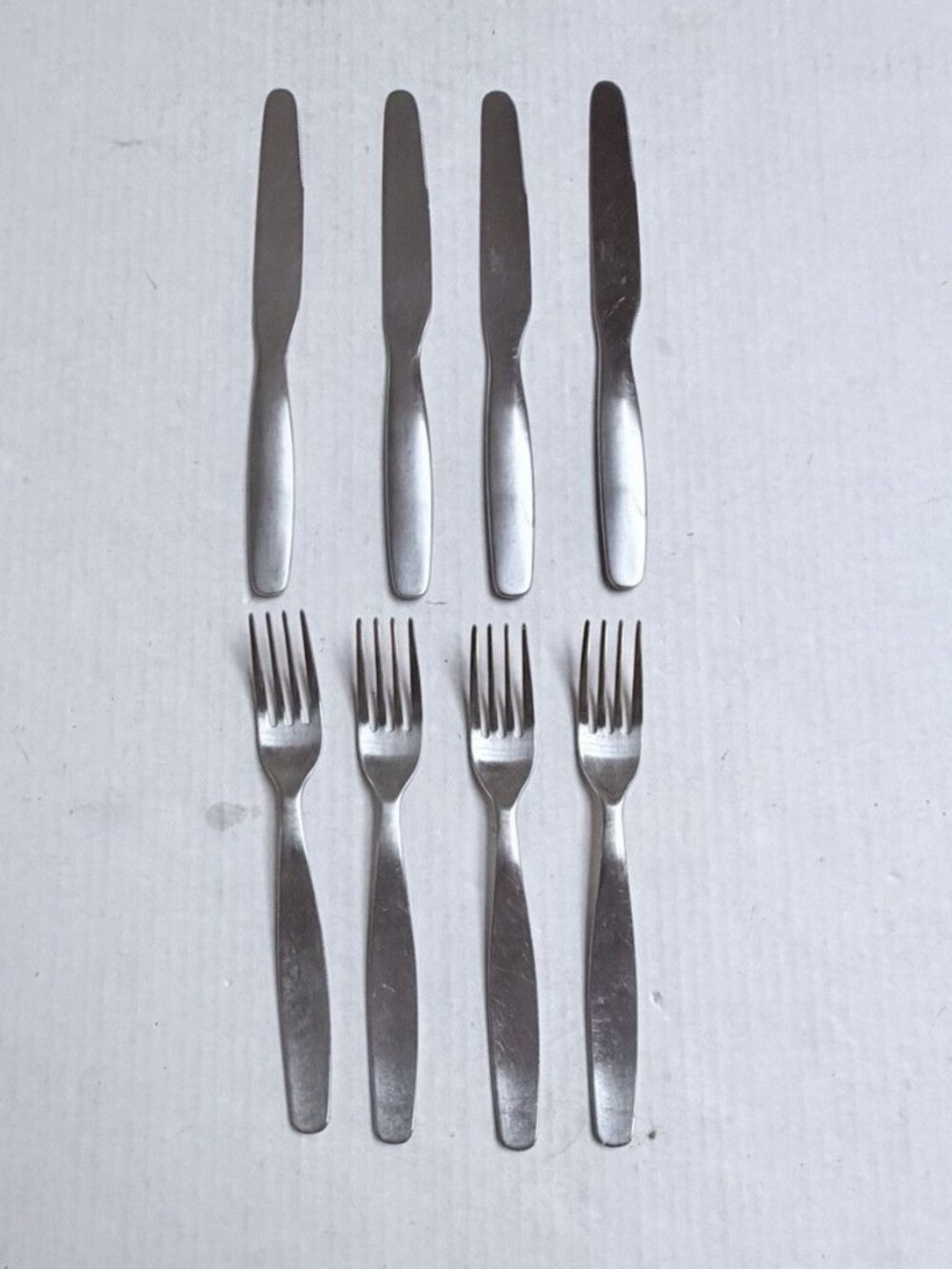4 Ikea Dinner Fork 4 Knife Set Stainless Steel Flatware Replacement